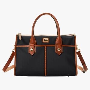 Dooney & Bourke Black and Tan Satchel